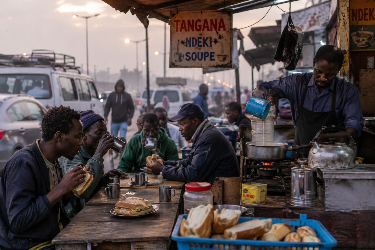 Tangana, restaurant de rue traditionnel à Dakar